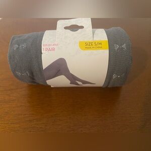 Xhilaration Women’s Gray Tights with Bow Pattern - S/M